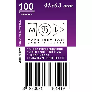 MTL kártyavédő 41 x 63 mm NORMAL - CSOMAGAJÁNLAT (1000 darab)