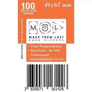 MTL kártyavédő 41 x 67 mm - NORMÁL (100 darab)