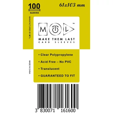 MTL kártyavédő 61 x 103 mm - NORMÁL (100 darab)