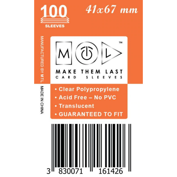 MTL kártyavédő 41 x 67 mm - NORMÁL (100 darab)