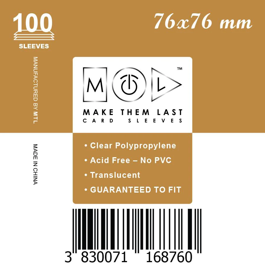 MTL kártyavédő 76 x 76 mm - NORMÁL (100 darab)